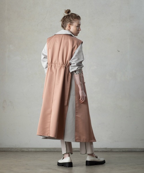 AS KNOW AS PINKY（アズノゥアズピンキー）の「ぎゅっと重ねてロングジレ（その他アウター・レディース・ピンク/ブルーグレー/ライトベージュ/イエロー・FREE）」の6枚目の写真