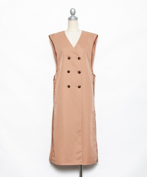 AS KNOW AS PINKY（アズノゥアズピンキー）の「ぎゅっと重ねてロングジレ（その他アウター・レディース・ピンク/ブルーグレー/ライトベージュ/イエロー・FREE）」の11枚目の写真