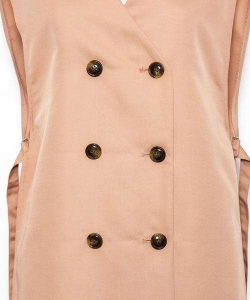 AS KNOW AS PINKY（アズノゥアズピンキー）の「ぎゅっと重ねてロングジレ（その他アウター・レディース・ピンク/ブルーグレー/ライトベージュ/イエロー・FREE）」の15枚目の写真