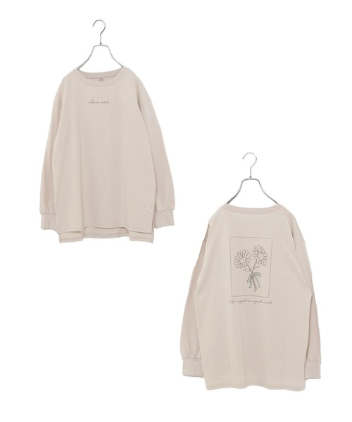 GLOBAL WORK(グローバルワーク)の「AND YUA ANY/柔らかグラフィックT長袖/264801(カーディガン/ボレロ・キッズ・グレー/ホワイト/ホワイト系その他3/アイボリー/チャコールグレー/ホワイト系その他2・160cm/150cm)」の6枚目の写真