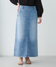 le.coeur blanc | デニムストレートスカート(デニムスカート)