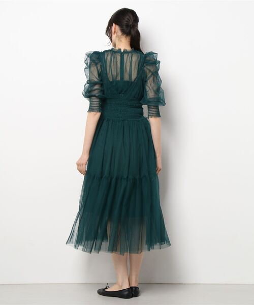 Anthropologie] ロマンティックエレガンス 花柄チュール ドレス