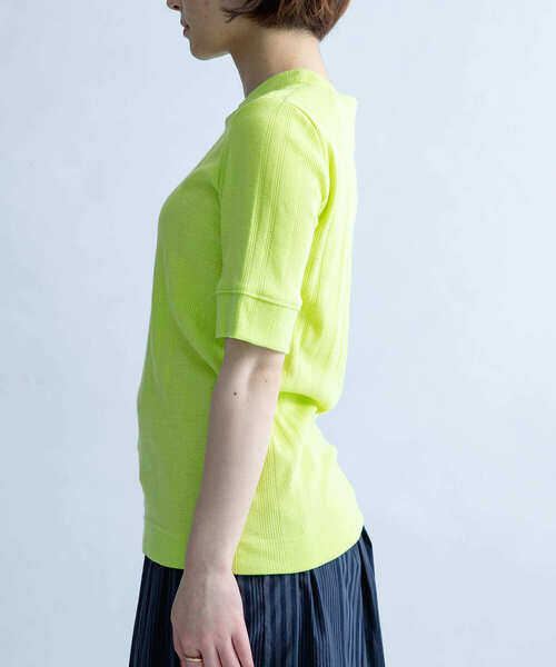 FORK&SPOON（フォークアンドスプーン）の「FORK&SPOON　丸胴針抜き5分袖Tシャツ（Tシャツ/カットソー・レディース・ブラック/ブルー/アイボリー/グリーン系その他・ONE）」の21枚目の写真