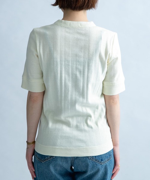 FORK&SPOON（フォークアンドスプーン）の「FORK&SPOON　丸胴針抜き5分袖Tシャツ（Tシャツ/カットソー・レディース・ブラック/ブルー/アイボリー/グリーン系その他・ONE）」の10枚目の写真
