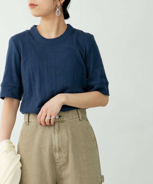 FORK&SPOON（フォークアンドスプーン）の「FORK&SPOON　丸胴針抜き5分袖Tシャツ（Tシャツ/カットソー・レディース・ブラック/ブルー/アイボリー/グリーン系その他・ONE）」の11枚目の写真