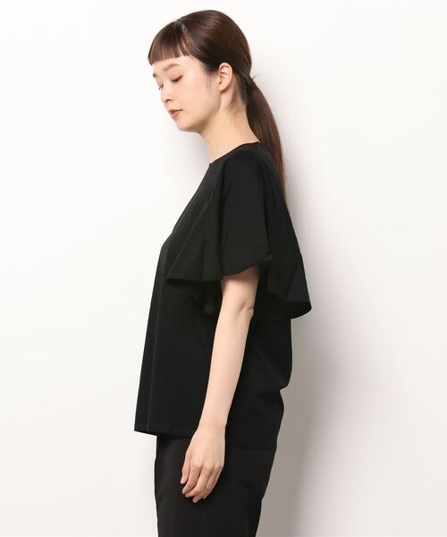 libelle more（リベル モア）の「《接触冷感》きれいめシルケット袖フレアプルオーバー（Tシャツ/カットソー・レディース・ブラック/ミント/オフホワイト/グレイッシュベージュ・L/M）」の15枚目の写真