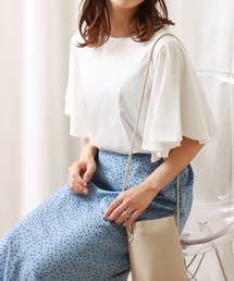 《接触冷感》きれいめシルケット袖フレアプルオーバー