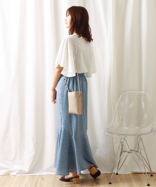 libelle more（リベル モア）の「《接触冷感》きれいめシルケット袖フレアプルオーバー（Tシャツ/カットソー・レディース・ブラック/ミント/オフホワイト/グレイッシュベージュ・L/M）」の18枚目の写真