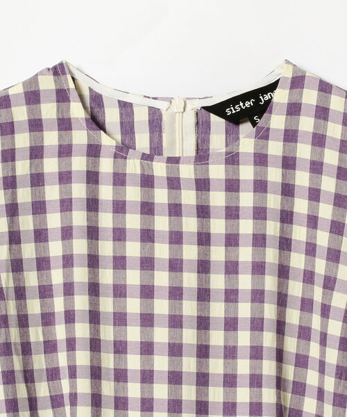Ray BEAMS(レイビームス)の「sister jane / Daughter's Gingham Midi Dress(ワンピース・レディース・バイオレット・SMALL)」の3枚目の写真