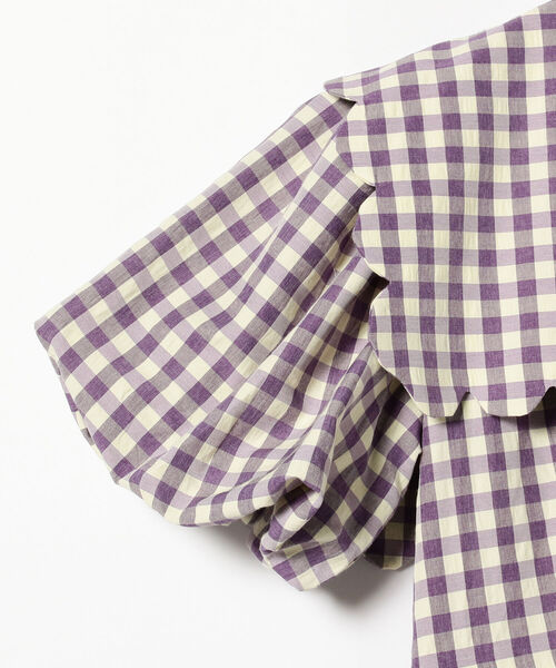 Ray BEAMS(レイビームス)の「sister jane / Daughter's Gingham Midi Dress(ワンピース・レディース・バイオレット・SMALL)」の4枚目の写真