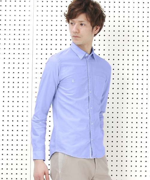 R.NEWBOLD（アールニューボールド）の「OXFORD SHIRTS/オックスシャツ/155620 5S215（シャツ/ブラウス・メンズ・ホワイト/サックスブルー/イエロー/ピンク・MEDIUM/SMALL/LARGE/X-LARGE）」の3枚目の写真