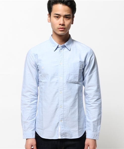 R.NEWBOLD（アールニューボールド）の「OXFORD SHIRTS/オックスシャツ/155620 5S215（シャツ/ブラウス・メンズ・ホワイト/サックスブルー/イエロー/ピンク・MEDIUM/SMALL/LARGE/X-LARGE）」の21枚目の写真