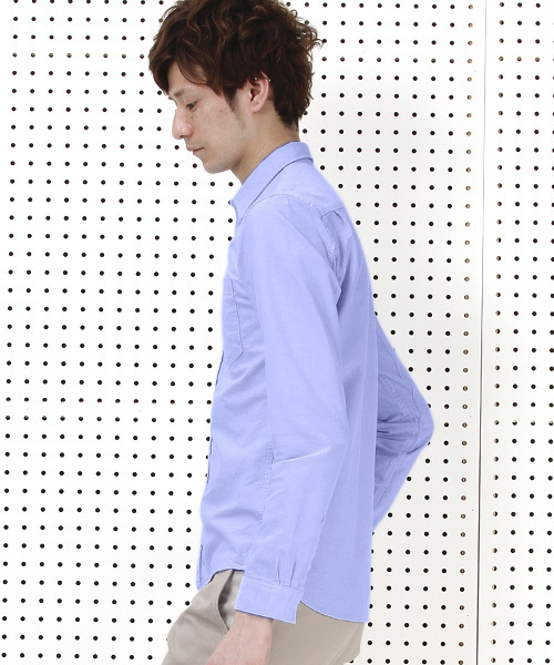 R.NEWBOLD（アールニューボールド）の「OXFORD SHIRTS/オックスシャツ/155620 5S215（シャツ/ブラウス・メンズ・ホワイト/サックスブルー/イエロー/ピンク・MEDIUM/SMALL/LARGE/X-LARGE）」の5枚目の写真
