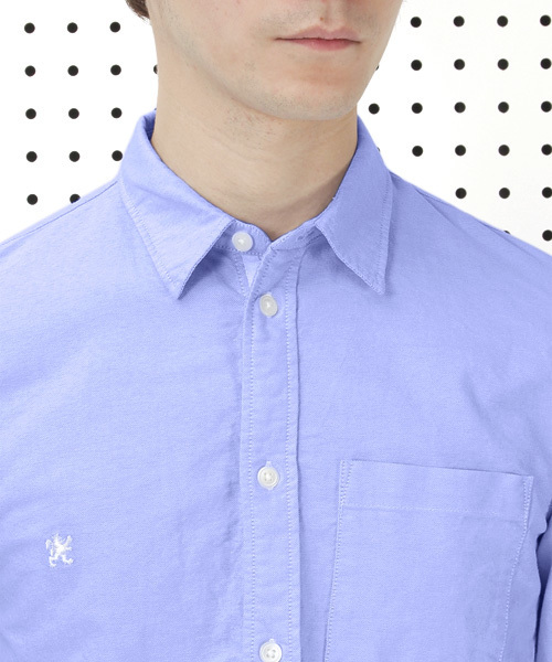 R.NEWBOLD（アールニューボールド）の「OXFORD SHIRTS/オックスシャツ/155620 5S215（シャツ/ブラウス・メンズ・ホワイト/サックスブルー/イエロー/ピンク・MEDIUM/SMALL/LARGE/X-LARGE）」の7枚目の写真