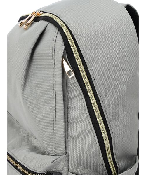 koe(コエ)の「10ポケットデイパック*(バックパック/リュック・レディース・ライトグレー/ブラック/ネイビー/オレンジ・FREE)」の12枚目の写真