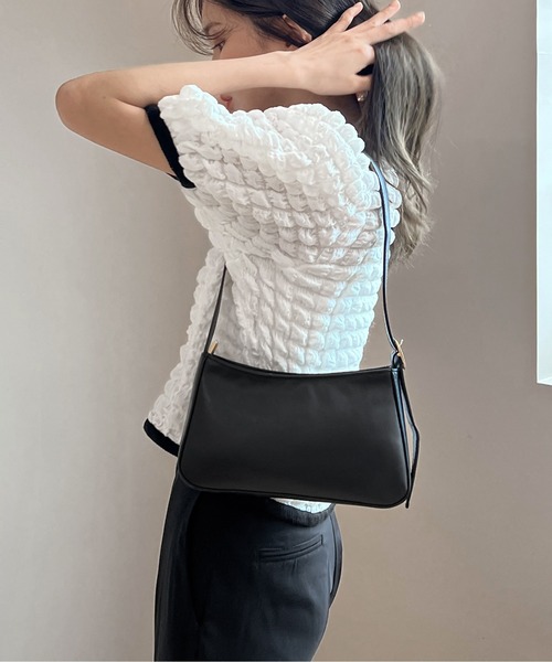 by muni:r（バイ ムニール）の「デイリースクエアミニショルダーバッグ（ショルダーバッグ・レディース・ブラック/イエロー/アイボリー/ピンクベージュ・ONE SIZE）」の15枚目の写真