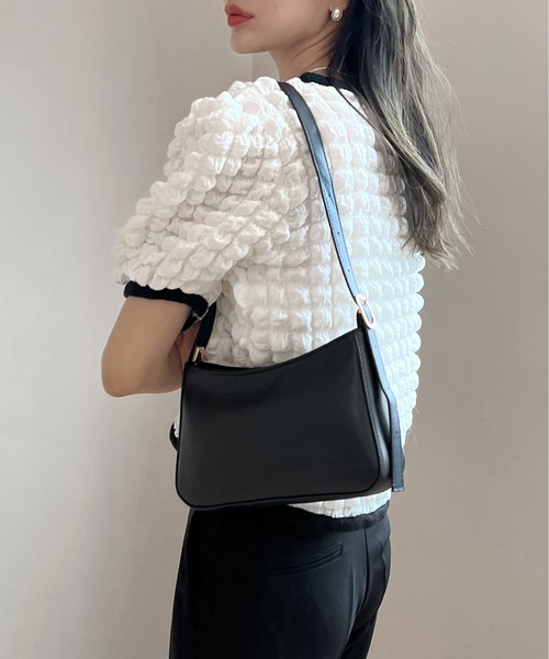 by muni:r（バイ ムニール）の「デイリースクエアミニショルダーバッグ（ショルダーバッグ・レディース・ブラック/イエロー/アイボリー/ピンクベージュ・ONE SIZE）」の18枚目の写真