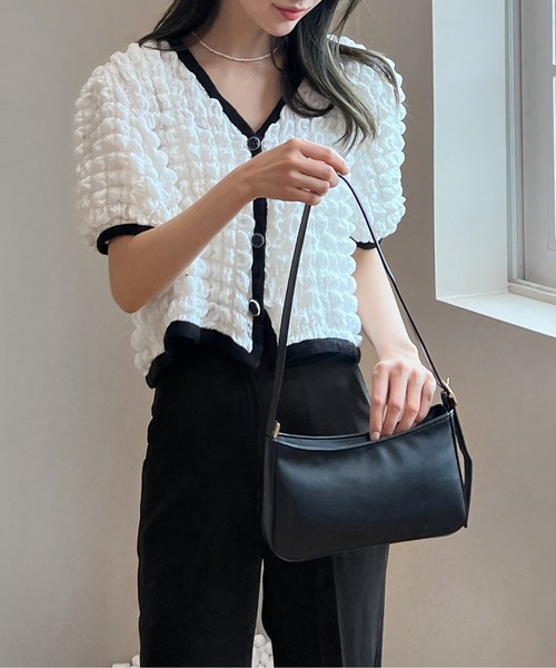 by muni:r（バイ ムニール）の「デイリースクエアミニショルダーバッグ（ショルダーバッグ・レディース・ブラック/イエロー/アイボリー/ピンクベージュ・ONE SIZE）」の14枚目の写真