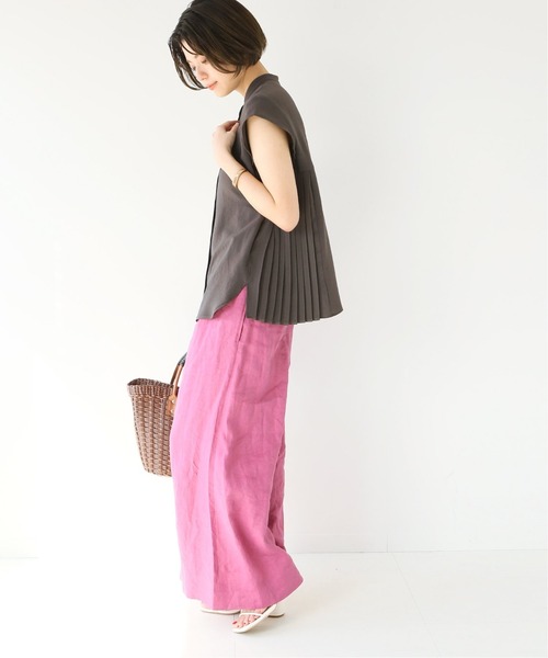 B.C STOCK（ベーセーストック）の「ジョーゼットサイドプリーツブラウス（シャツ/ブラウス・レディース・ホワイト/ベージュ/グレー・FREE）」の12枚目の写真