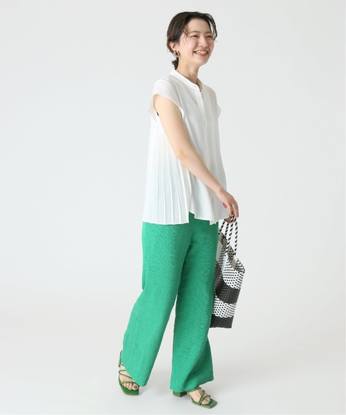 B.C STOCK（ベーセーストック）の「ジョーゼットサイドプリーツブラウス（シャツ/ブラウス・レディース・ホワイト/ベージュ/グレー・FREE）」の15枚目の写真