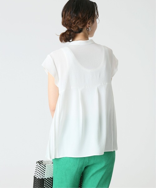 B.C STOCK（ベーセーストック）の「ジョーゼットサイドプリーツブラウス（シャツ/ブラウス・レディース・ホワイト/ベージュ/グレー・FREE）」の22枚目の写真