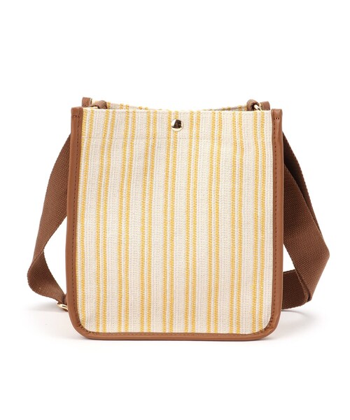 DRESKIP（ドレスキップ）の「◆【Lee別注】ストライプスクエアショルダーバッグ（ショルダーバッグ・レディース・ブラック系2/イエロー系2/ベージュ系2・00）」の10枚目の写真