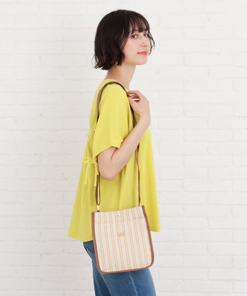DRESKIP（ドレスキップ）の「◆【Lee別注】ストライプスクエアショルダーバッグ（ショルダーバッグ・レディース・ブラック系2/イエロー系2/ベージュ系2・00）」の13枚目の写真
