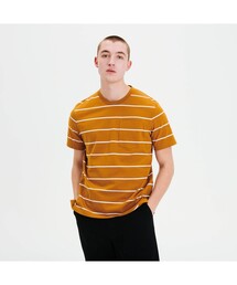 AIGLE | リネンコット ストライプンポケット 半袖Tシャツ(Tシャツ/カットソー)
