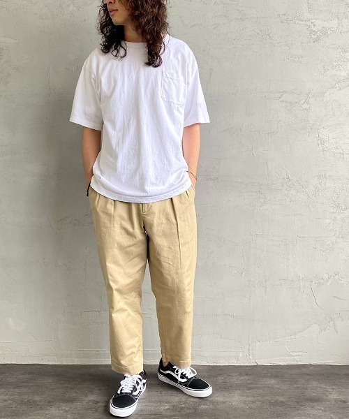 Champion（チャンピオン）の「[Champion/チャンピオン] T1011 ショートスリーブポケットTシャツ（Tシャツ/カットソー・レディース・ホワイト/ブラック・M/L/XL）」の14枚目の写真