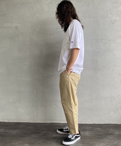 Champion（チャンピオン）の「[Champion/チャンピオン] T1011 ショートスリーブポケットTシャツ（Tシャツ/カットソー・レディース・ホワイト/ブラック・M/L/XL）」の6枚目の写真