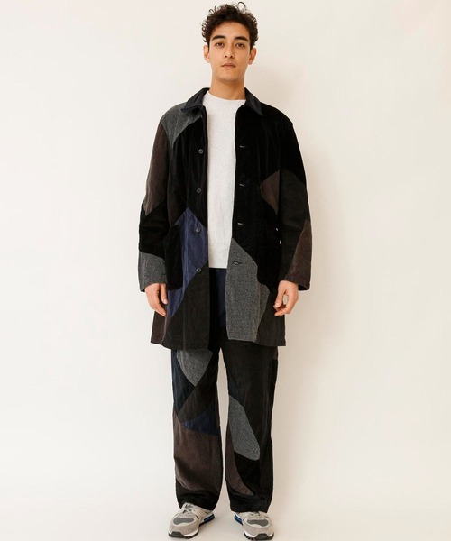 Johnbull（ジョンブル）の「【rebear by Johnbull】コーデュロイパッチワークコート（その他アウター・メンズ・ベージュ/ブラック/オリーブ・FREE）」の4枚目の写真