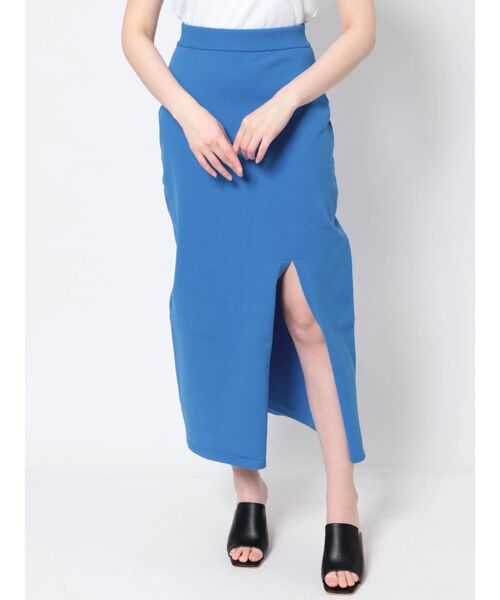 MURUA（ムルーア）の「タイトスリットニットスカート（スカート・レディース・ブラック/レッド/ブルー/グリーン・FREE）」の15枚目の写真