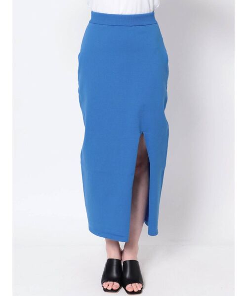 MURUA（ムルーア）の「タイトスリットニットスカート（スカート・レディース・ブラック/レッド/ブルー/グリーン・FREE）」の14枚目の写真