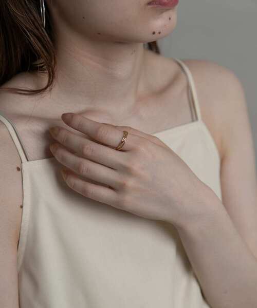 SMELLY（スメリー）の「silver925ラインクロスオープンリング（リング・レディース・シルバー/ゴールド・-）」の5枚目の写真