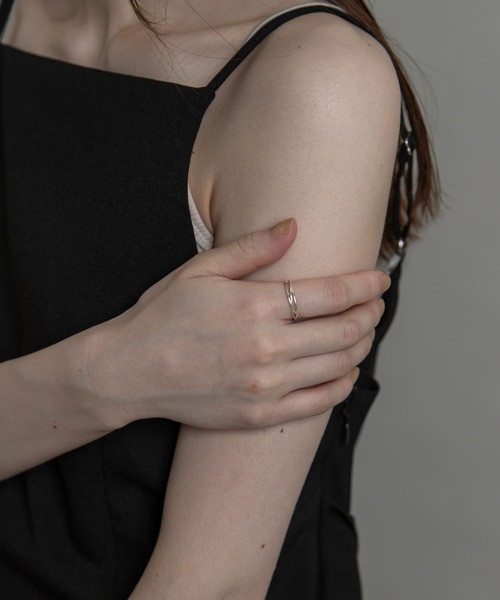 SMELLY（スメリー）の「silver925ラインクロスオープンリング（リング・レディース・シルバー/ゴールド・-）」の10枚目の写真