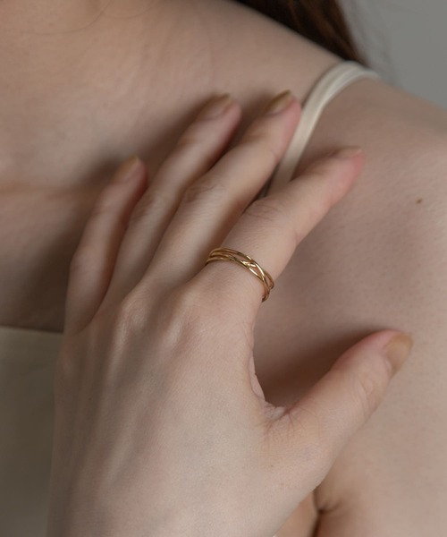 SMELLY（スメリー）の「silver925ラインクロスオープンリング（リング・レディース・シルバー/ゴールド・-）」の11枚目の写真