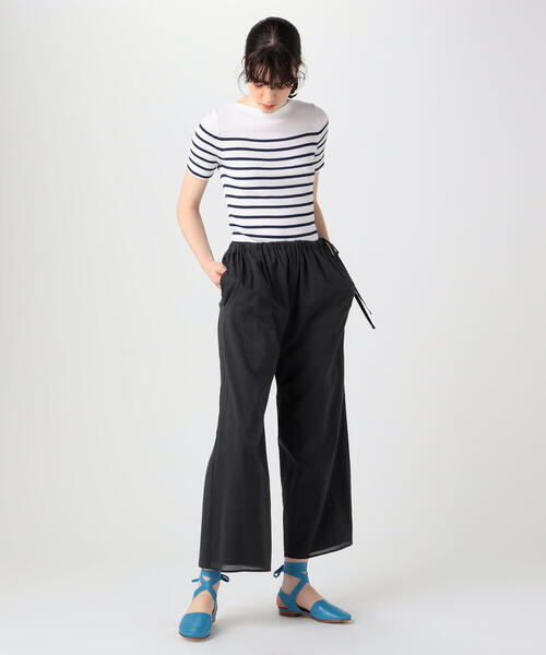 TOMORROWLAND （トゥモローランド）の「インドコットン ギャザーワイドパンツ（その他パンツ・レディース・チャコールグレー/バイオレット・36/32）」の7枚目の写真