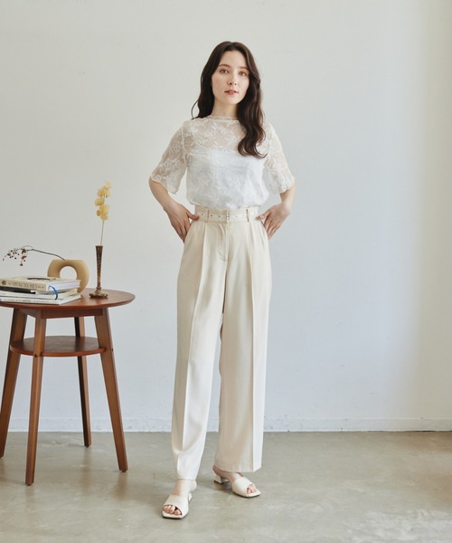 トップス idem / organdy sheer blouse idem（イデム）の「organdy sheer blouse/オーガンジーシアー