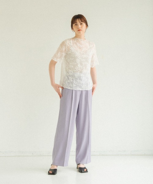 トップス idem / organdy sheer blouse idem / organdy sheer blouse