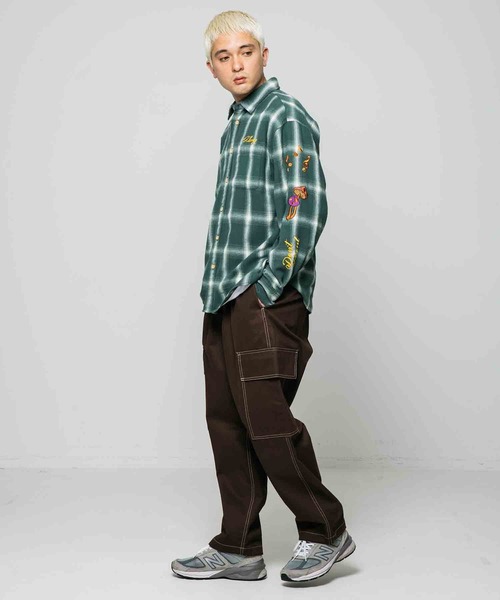 XLARGE（エクストララージ）の「STITCHED RESORT CARGO PANTS/メンズ　ステッチ　カーゴパンツ　ベルト付（カーゴパンツ・メンズ・オリーブ/ブラウン/ブラック/ネイビー・M/S/L/XL）」の11枚目の写真