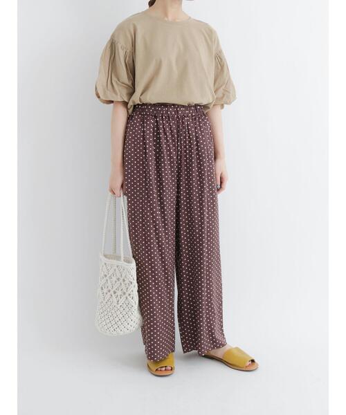 Samansa Mos2（サマンサ モスモス）の「袖バルーンTシャツ（Tシャツ/カットソー・レディース・ブラック/ベージュ/オフホワイト/ミント・ﾌﾘ-）」の17枚目の写真