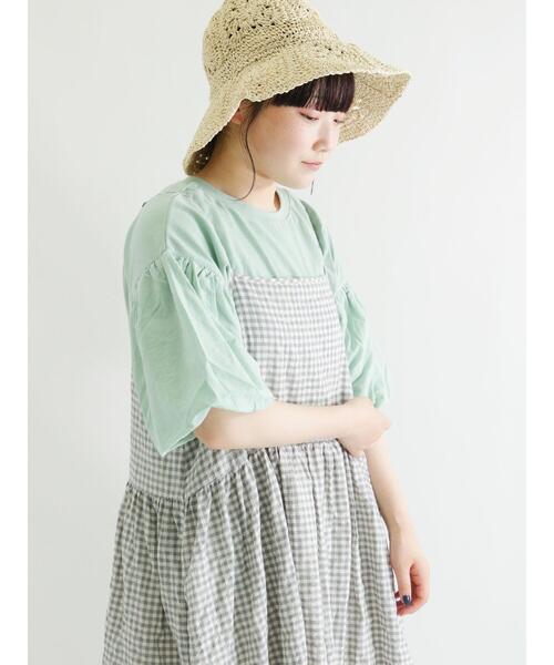 Samansa Mos2（サマンサ モスモス）の「袖バルーンTシャツ（Tシャツ/カットソー・レディース・ブラック/ベージュ/オフホワイト/ミント・ﾌﾘ-）」の20枚目の写真