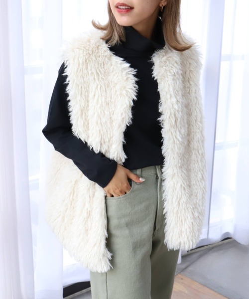 moment+（モーメントプラス）の「綿100％無地＆ボーダー ハイネックロングスリーブTシャツ（Tシャツ/カットソー・レディース・ブラック/オフホワイト/ピンク/グリーン/ブラック系その他・M）」の20枚目の写真