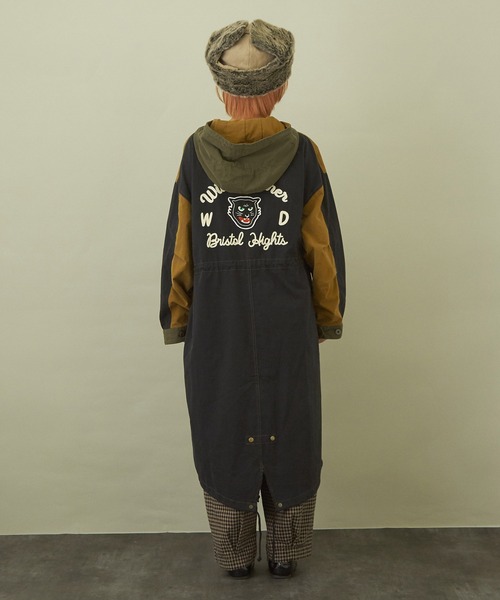 CUBE SUGAR(キューブシュガー)の「綿ナイロンバックロゴM-51モッズコート(モッズコート・レディース・カーキ/キャメル・M)」の20枚目の写真