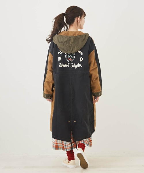 CUBE SUGAR(キューブシュガー)の「綿ナイロンバックロゴM-51モッズコート(モッズコート・レディース・カーキ/キャメル・M)」の13枚目の写真