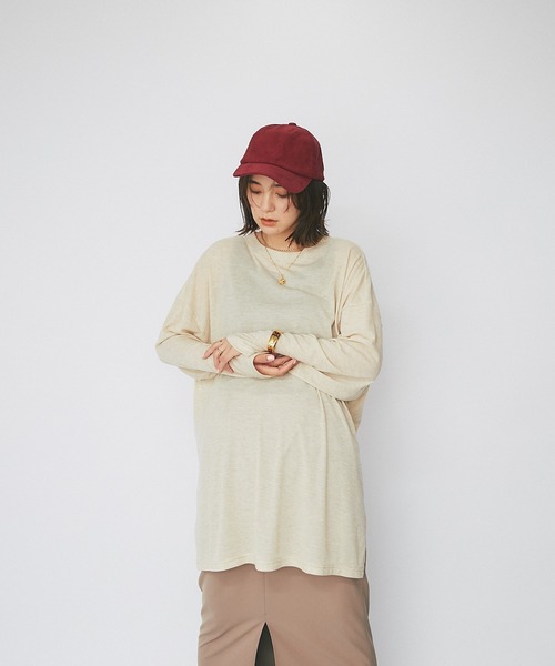 RIVE DROITE(リヴドロワ)の「シアーオーバーロンTシャツ(Tシャツ/カットソー・レディース・ベージュ系その他/ブラック/グレー・FREE)」の17枚目の写真