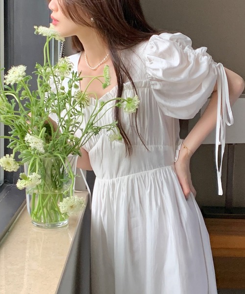 Jasmine Grandiflorum(ジャスミングランディフローラム)の「【Jasmine】バック開きパワショルロングワンピース(ワンピース・レディース・ホワイト/ブルー/パープル・FREE)」の11枚目の写真