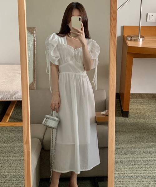 Jasmine Grandiflorum(ジャスミングランディフローラム)の「【Jasmine】バック開きパワショルロングワンピース(ワンピース・レディース・ホワイト/ブルー/パープル・FREE)」の22枚目の写真