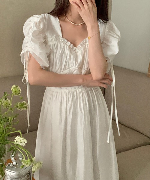 Jasmine Grandiflorum(ジャスミングランディフローラム)の「【Jasmine】バック開きパワショルロングワンピース(ワンピース・レディース・ホワイト/ブルー/パープル・FREE)」の20枚目の写真