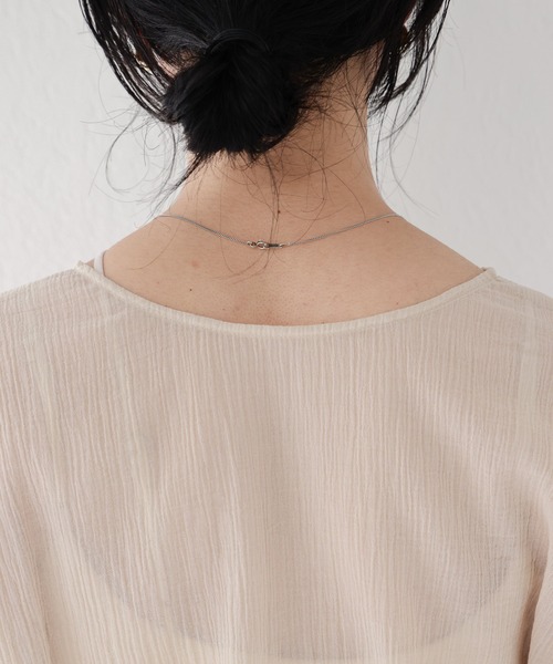 SHENERY（シーナリー）の「コットンシアー楊柳2WAYトップス（シャツ/ブラウス・レディース・ブラック/ベージュ・FREE）」の14枚目の写真